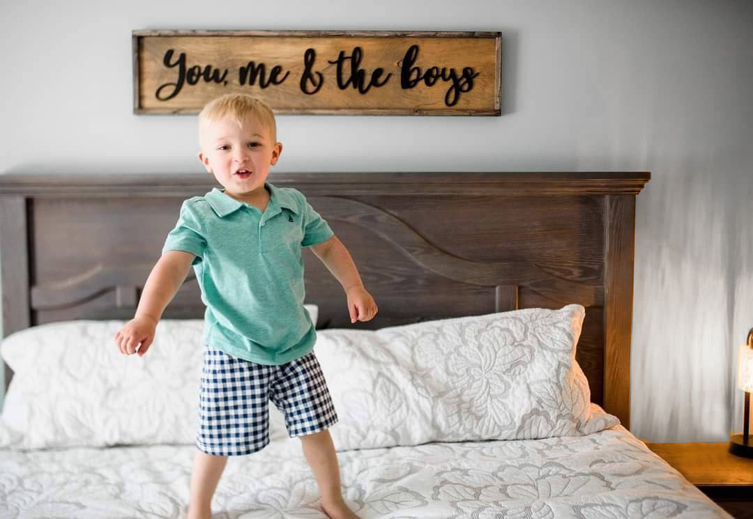 You, Me & The Boys, Wood 3D Sign, Handmade