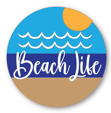 BEACH LIFE 16 inch round 3D Wood Sign PROJECT Bakes Brewery 5-6-25