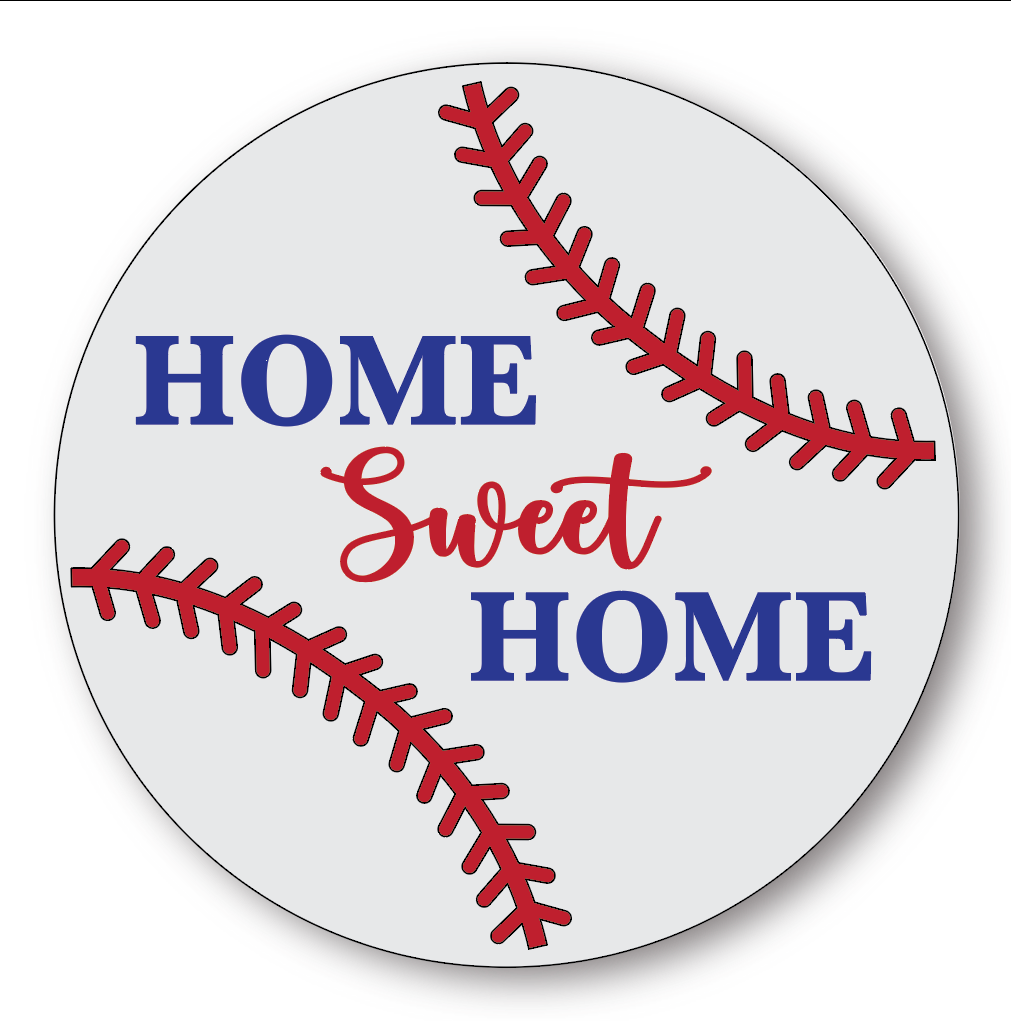 HOME BASEBALL 16 inch round 3D Wood Sign PROJECT Bakes Brewery 5-6-25