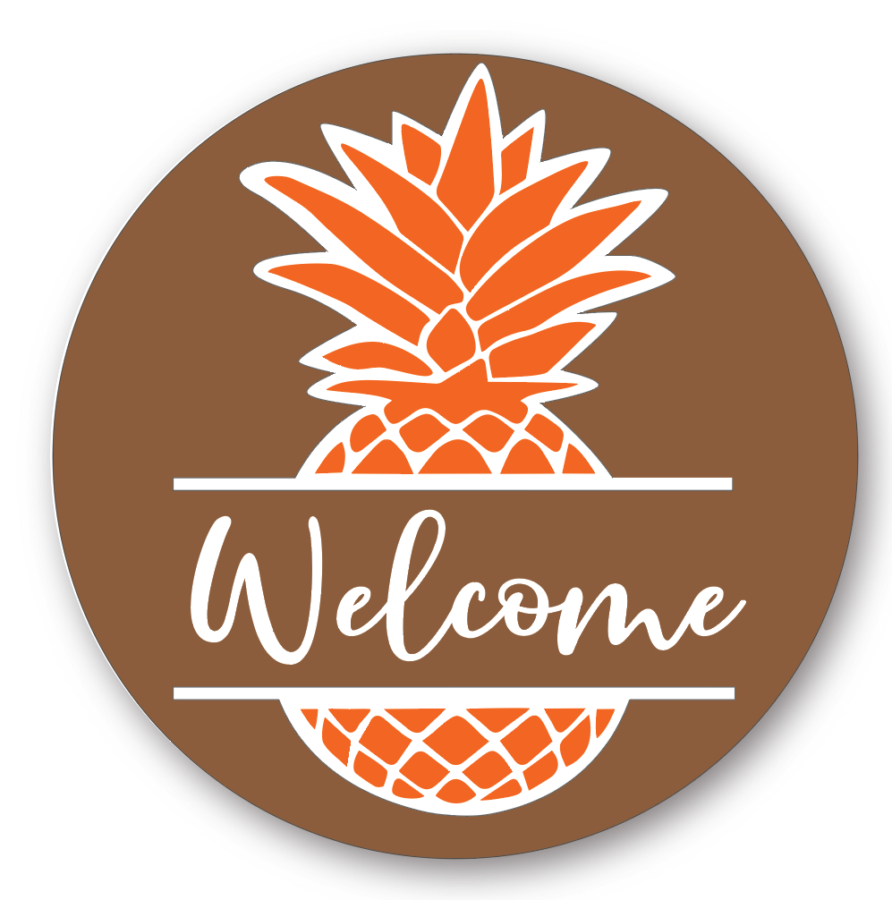 PINEAPPLE 16 inch round 3D Wood Sign PROJECT Bakes Brewery 5-6-25