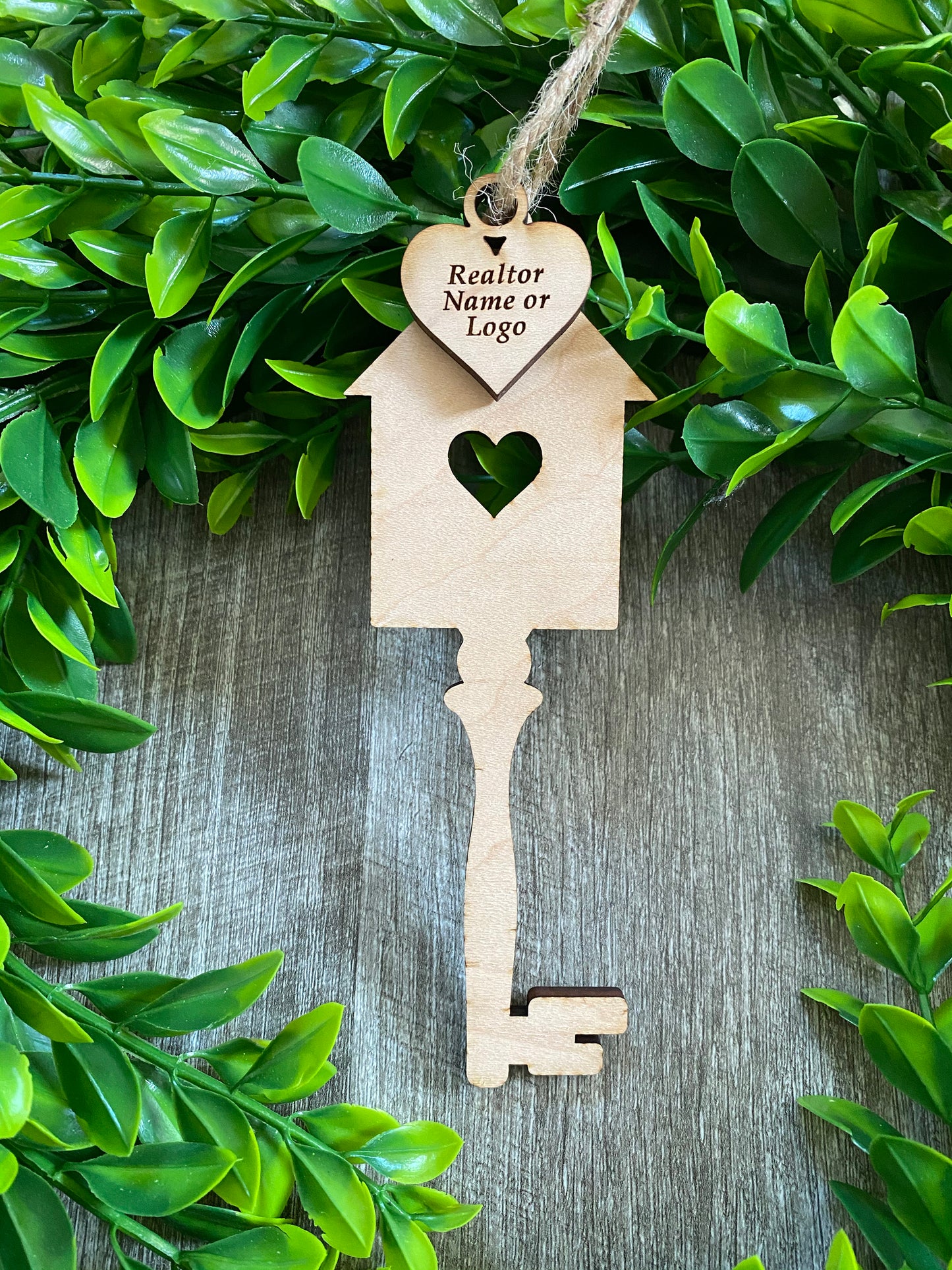 New home, personalized ornament home key for housewarming, new homeowners, holidays, Christmas, realtor gift, custom laser engraved wood