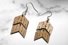 Handmade Chevron Arrow Wood Earrings