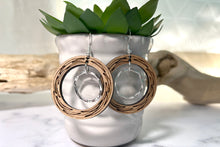 Handmade Round circle wood earrings