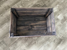 Personalized Dog Toy Bin. Rustic Farmhouse Look crate for pet toy storage, customized with name! Great for organizing.