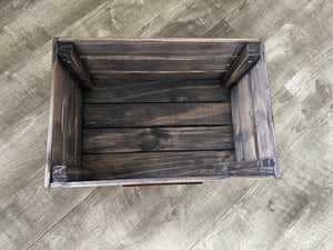 Personalized Dog Toy Bin. Rustic Farmhouse Look crate for pet toy storage, customized with name! Great for organizing.