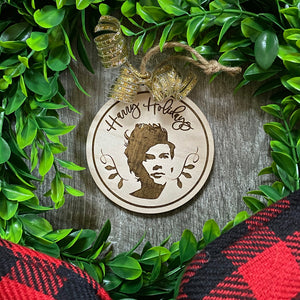 Harry Styles Laser Engraved Holiday Ornament for Christmas Tree