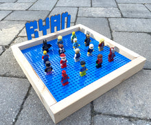 Personalized Building Brick Tray, Laser Engraved with Child Name, Made in USA, Handcrafted, Kids Gift, STEM, Wood Board Hobby Boys Girls Toy