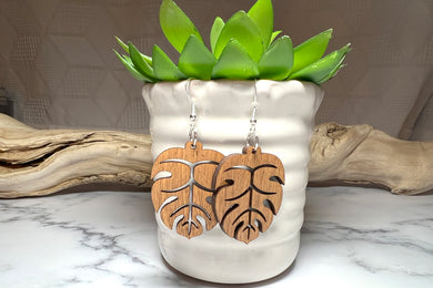 Handmade Monstera Plant Earrings