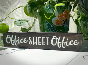Office Sweet Office, Cubicle Sign for Work from Home Desk, Office Decor, Cubicle design and gift for boss