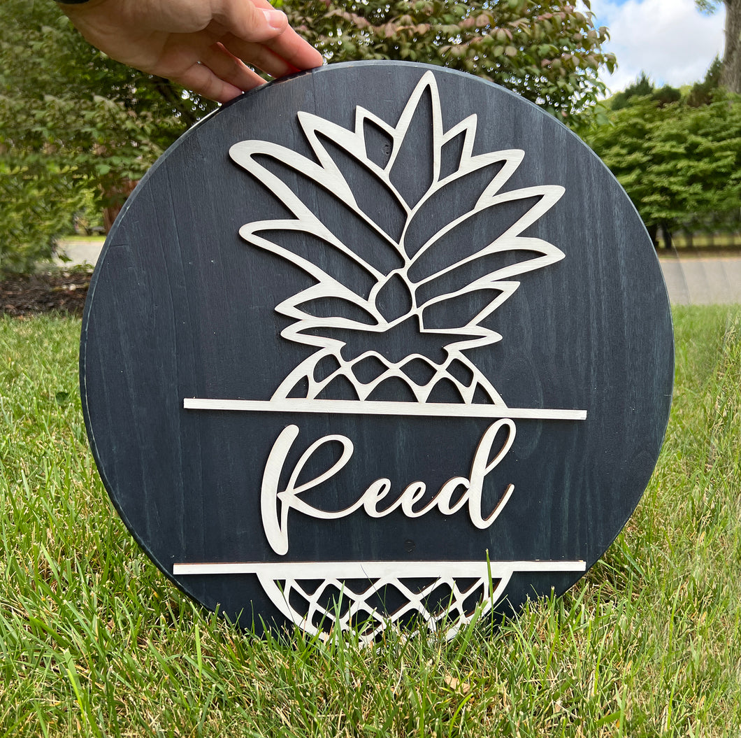 Pineapple Custom 3D Sign with Name