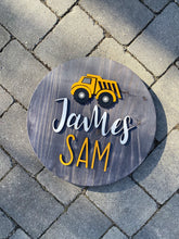 Construction Sign, Customized Baby Name Sign, Children's Nursery Decor, Personalized Wood Sign, Kids Room, Boys, Hand Painted