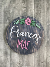Custom Baby Name Sign, Children's Nursery Decor, Rustic Personalized Wood Sign with Flowers, Kids Room floral theme, girls, sunflower, daisy