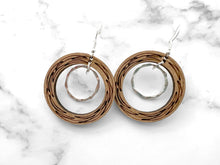 Handmade Round circle wood earrings