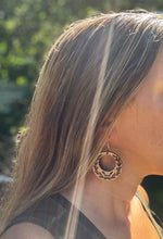 Handmade Round Vine Handmade Wood Earrings
