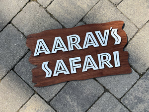 Tropical Handmade Kids/  Baby Name 3D Wood Sign