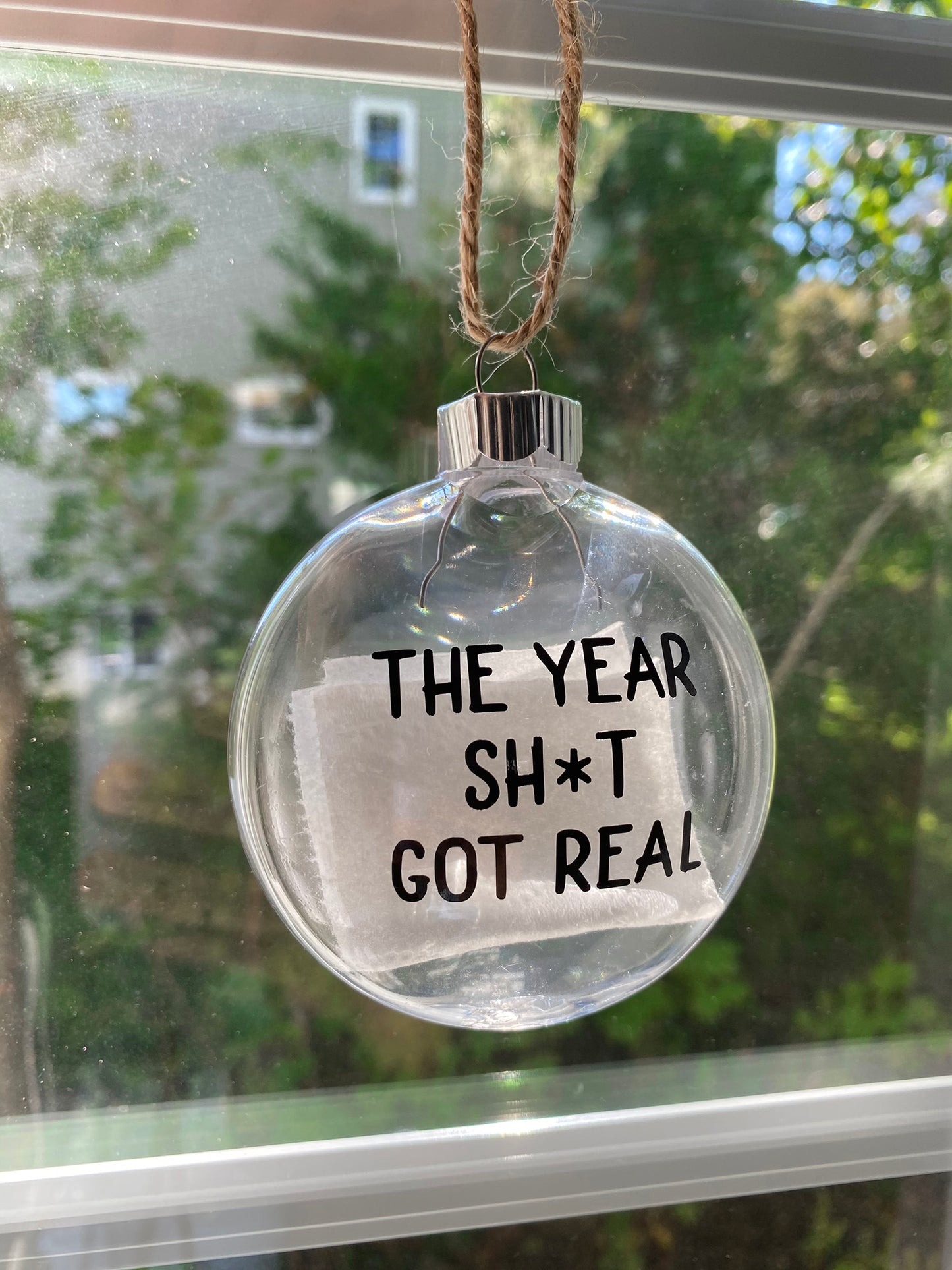 Funny Toilet Paper Ornament for 2020, Corona Times, Covid, The Year Sh*t Got Real, Can you Spare a Square, Gag Gift