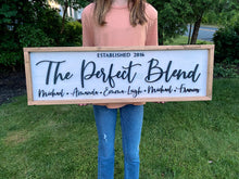 The Perfect Blend, Blended Family, Bonus Family, Second Marriage, 3D Laser Cut Sign, Large Farmhouse Rustic Look Sign, Great Wedding Gift