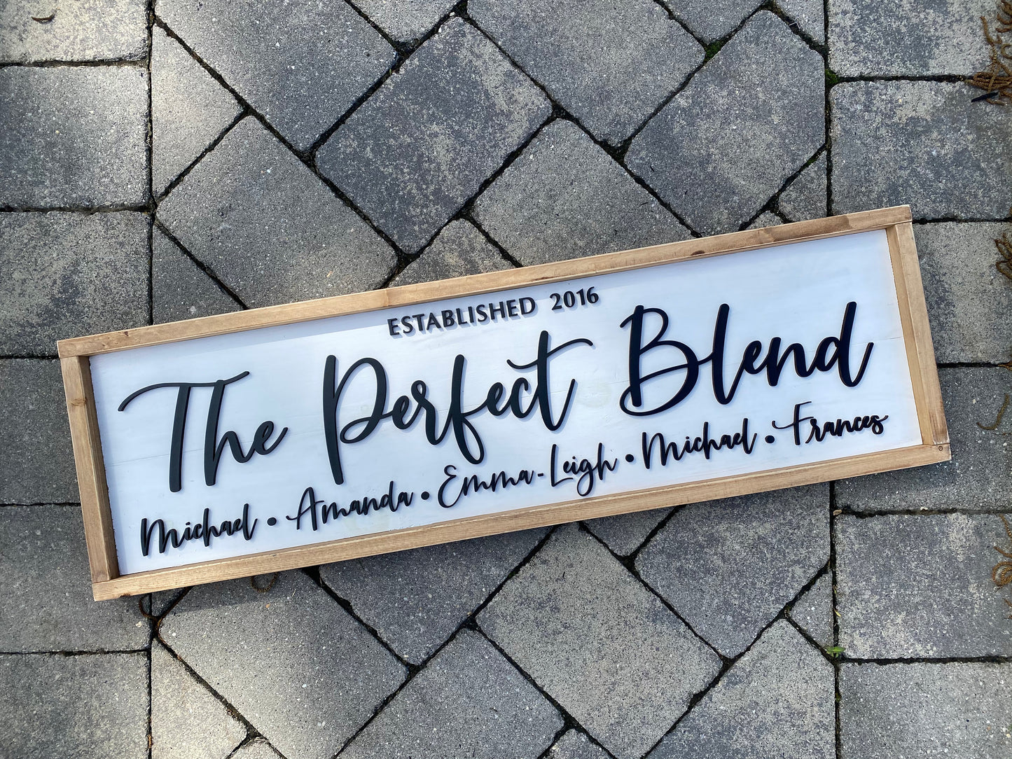 The Perfect Blend, Blended Family, Bonus Family, Second Marriage, 3D Laser Cut Sign, Large Farmhouse Rustic Look Sign, Great Wedding Gift