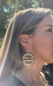 Handmade Wood Feather Earrings