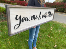 You Me and Our Three, 3D Large Farmhouse Style Decor Custom Wood Sign, Bedroom Decor, Personalized Living Room Family Saying