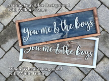 You, Me and The Boys, Large Farmhouse Rustic Sign, 3D Letter and Hand painted, Giant Family Sign for Living Room, Bedroom, Home Decor