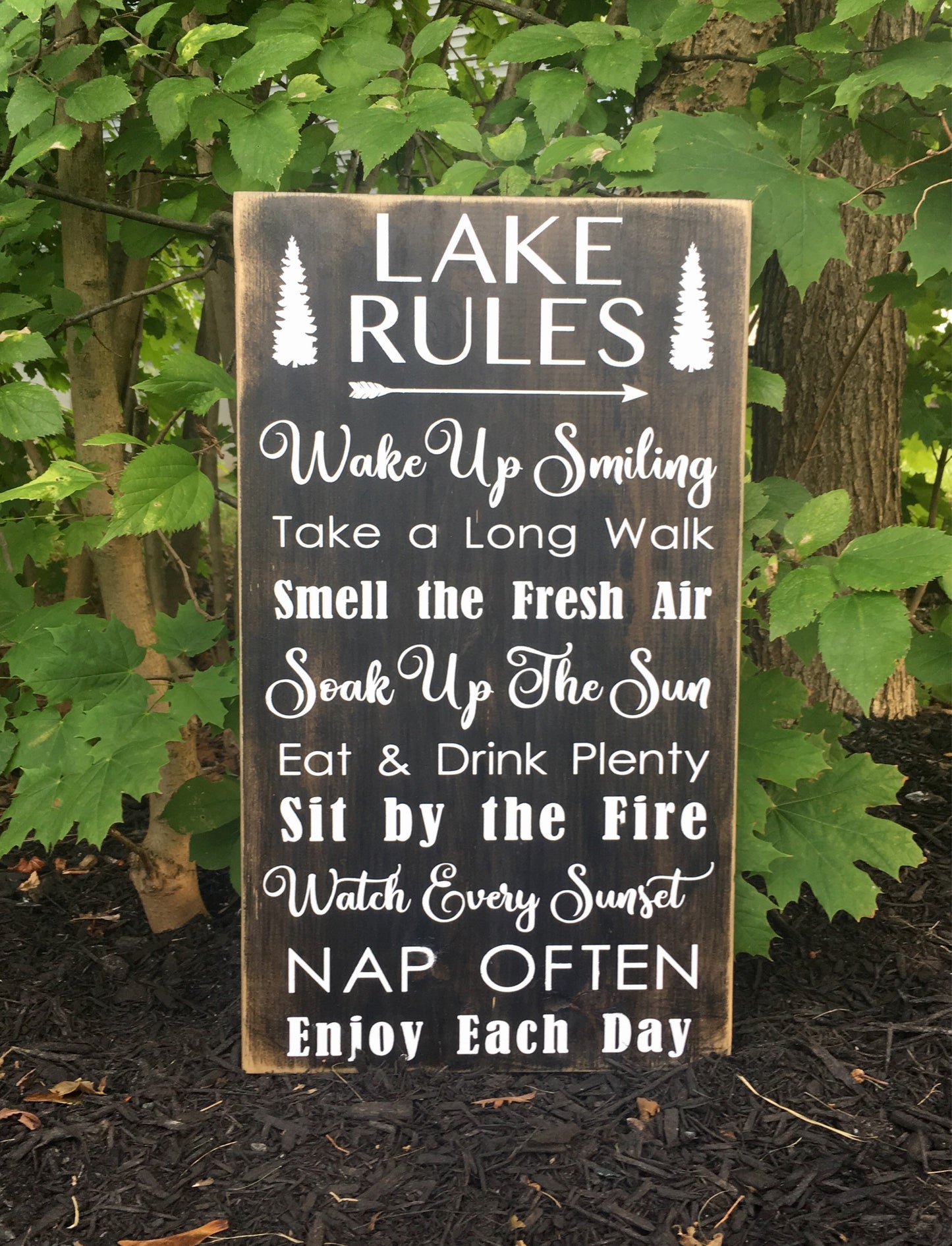 Lake Rules Sign, Lakehouse/Cabin Decor, Lake House Gift for Lake Lover, Large Wood Sign