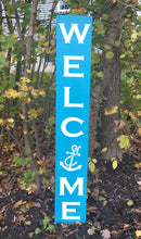 Nautical WELCOME 4 Foot Indoor/Outdoor porch sign with Anchor perfect for entryway