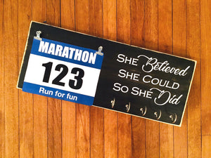 Running Bib, Running Race, Marathon Medal Holder Inspirational for Women