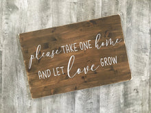 Bridal Shower, Baby Shower, Wedding Favor Sign for Plant Favors, Wood Sign, Farmhouse and Rustic