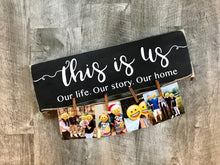 This Is Us photo holder, Rustic farmhouse look wood sign, Great gift for family or wedding present