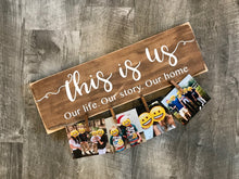 This Is Us photo holder, Rustic farmhouse look wood sign, Great gift for family or wedding present