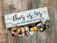 This Is Us photo holder, Rustic farmhouse look wood sign, Great gift for family or wedding present