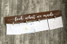 Look What I Made, (or we made) Kids Art and Drawings Display, Rustic Gift for Mom or Grandparents, Playroom Decor